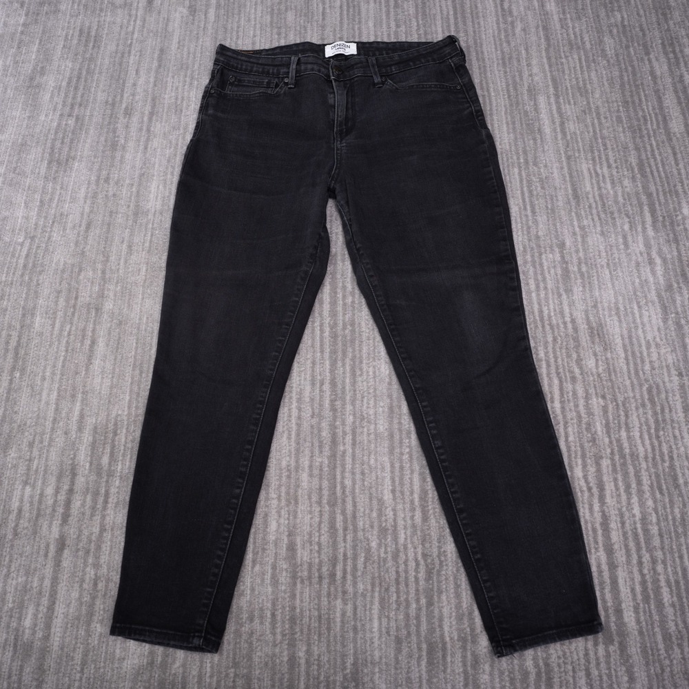 Denizen Levi's Skinny Jeans Womens 14S Black Excellent Mid Rise Stretch Denim